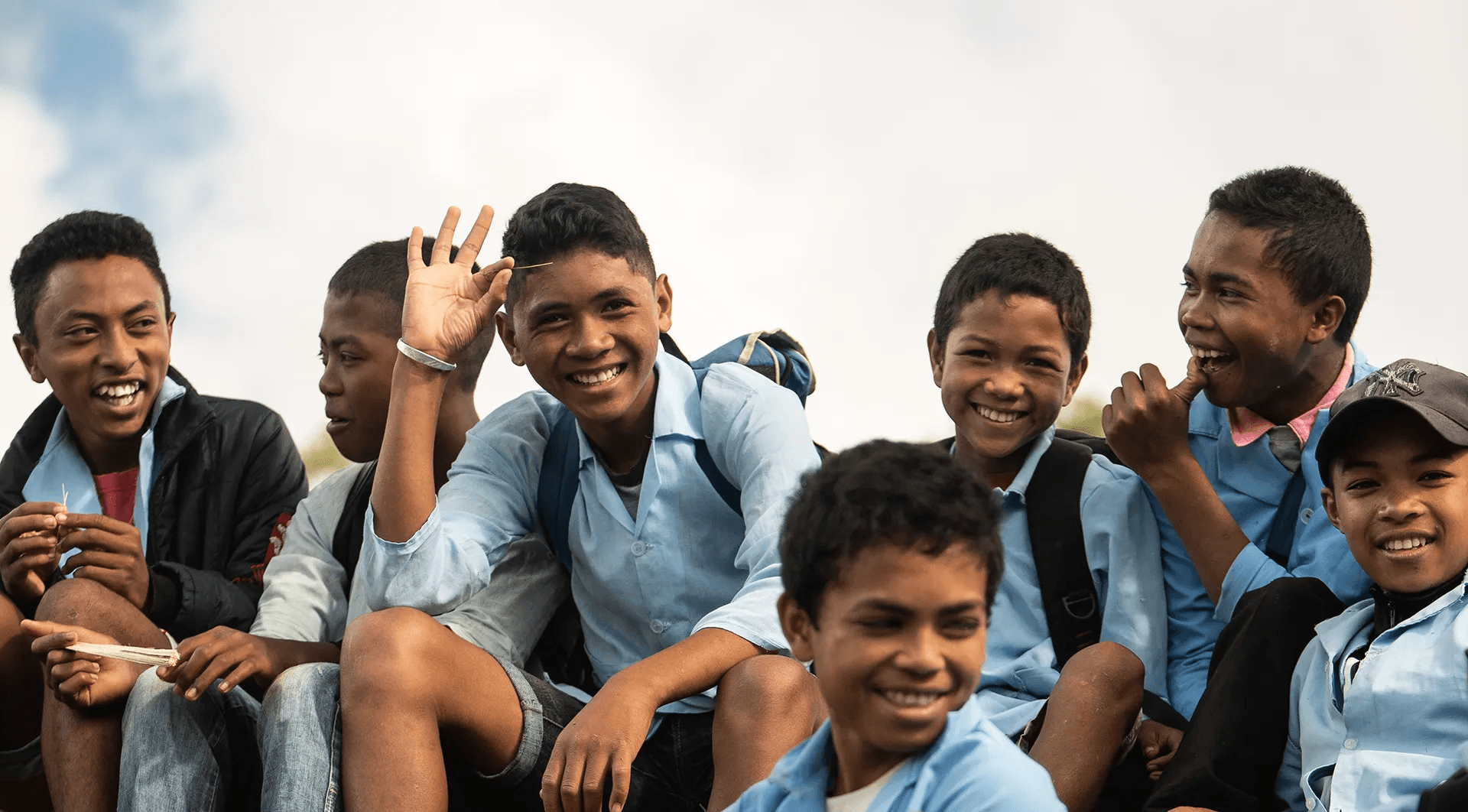 Group of smiling students