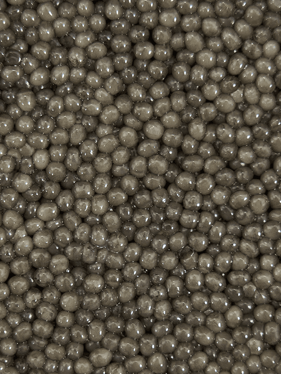 Close-up on Shipova Royal caviar beads