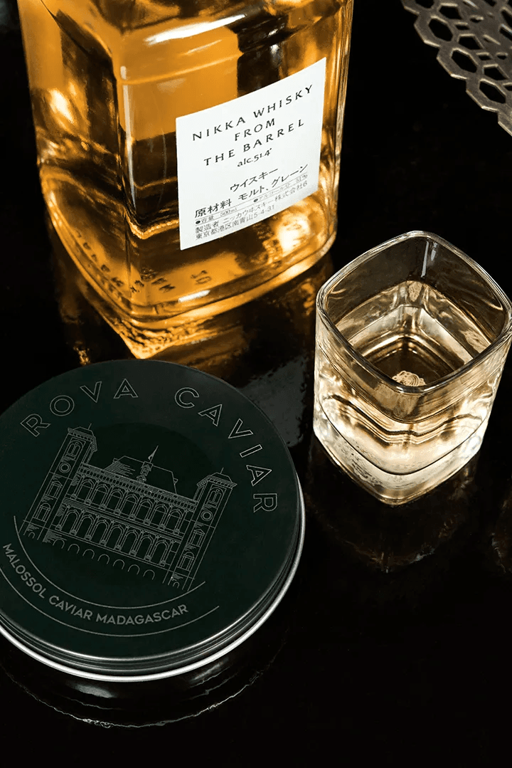 Rova caviar & whisky Nikka