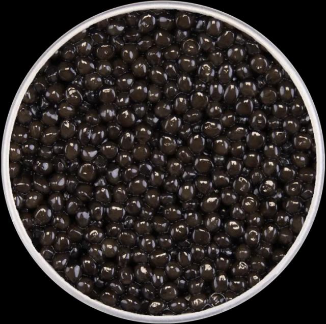 Packshot of Supreme Ossetra caviar box