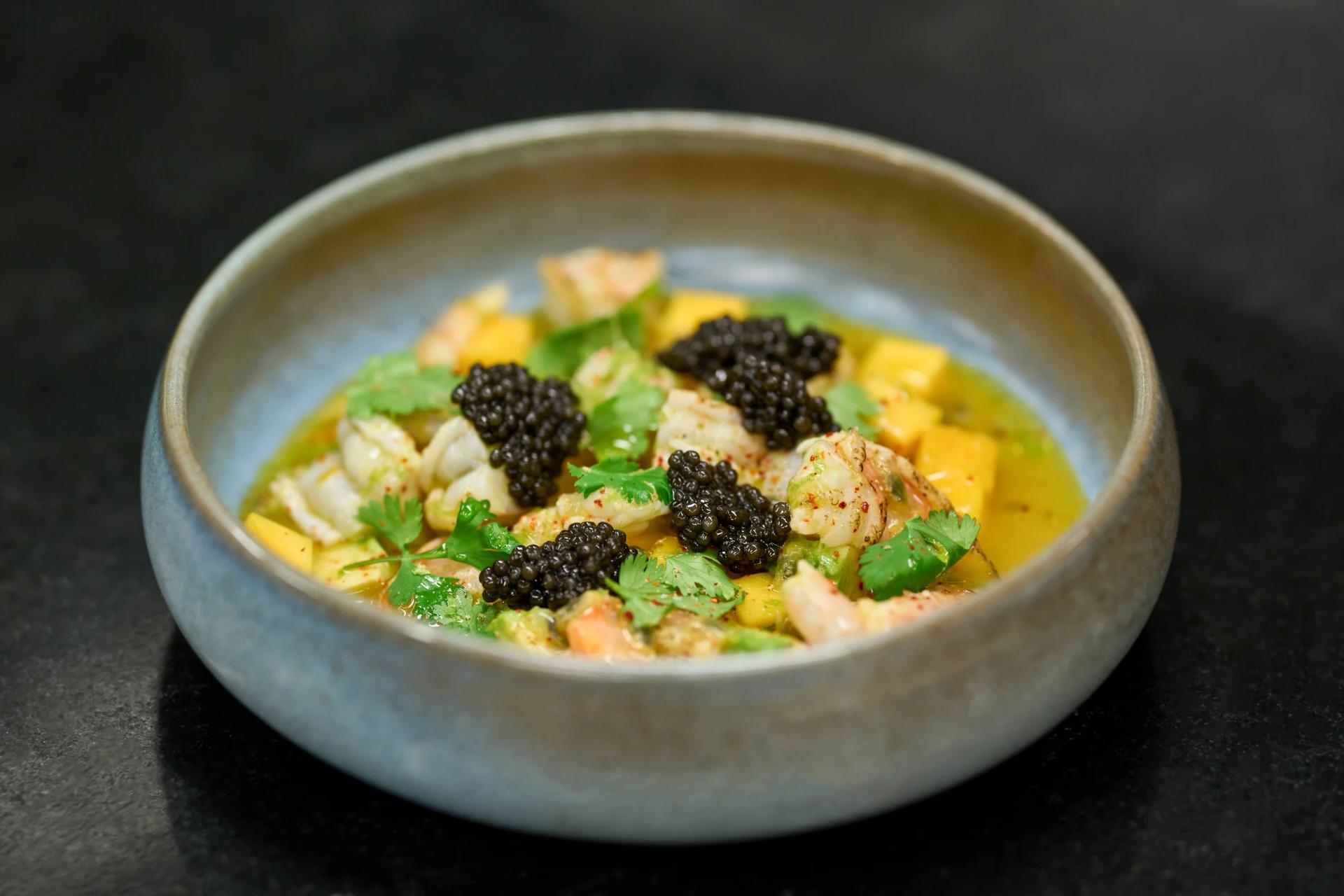 Shrimp, Avocado, and Caviar Recipe
